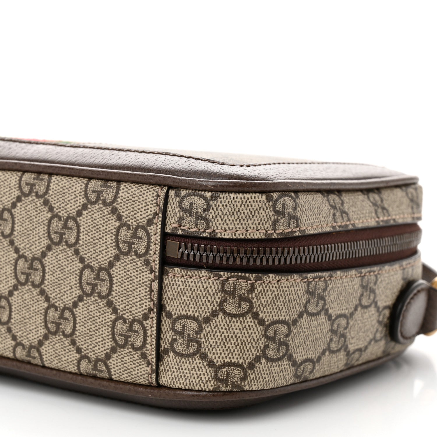 Gucci GG Supreme Monogram Web Small Ophidia Top Handle Shoulder Bag Brown 10 of 13