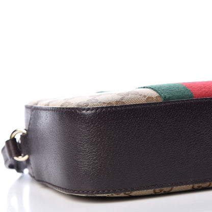 Gucci GG Supreme Monogram Web Small Webby Bee Shoulder Bag Dark Brown 5 of 9