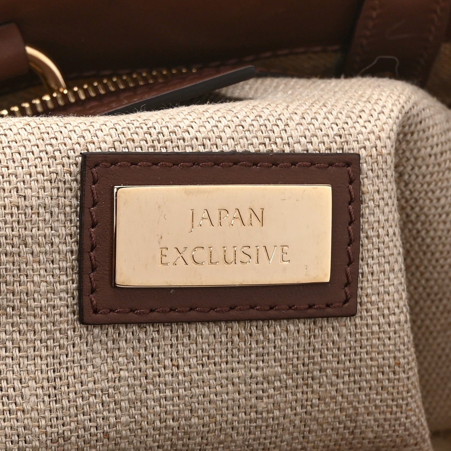 Gucci Canvas Calfskin Small Craft Tote Brown 7 of 17