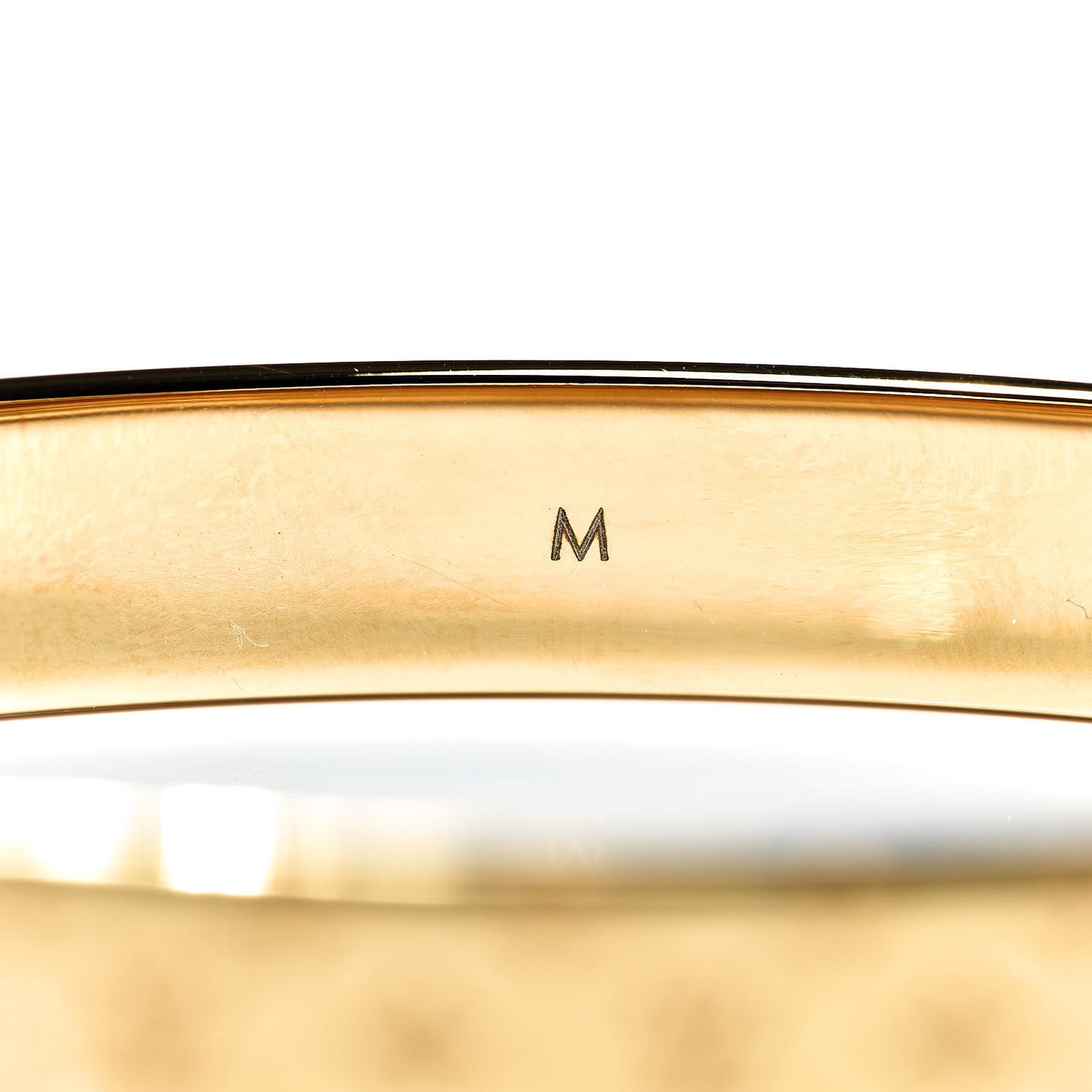 Brass Monogram Nanogram Cuff M Gold