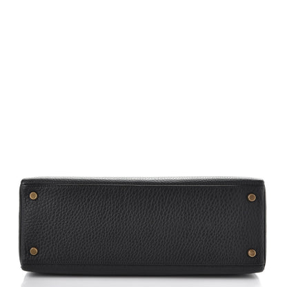 Hermes Taurillon Clemence Kelly Retourne 32 Black 6 of 35
