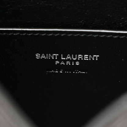 Saint Laurent Lambskin Cassandre Envelope Messenger Black 7 of 15