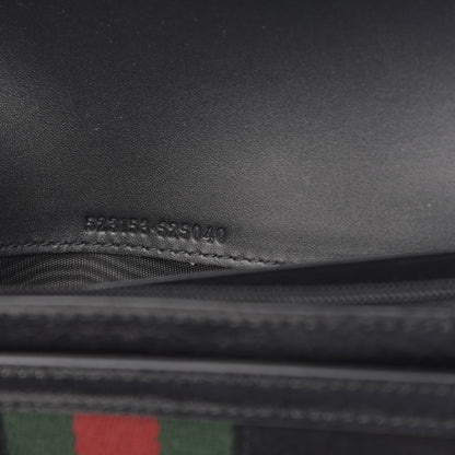 Gucci Suede Patent GG Web Ophidia Continental Wallet Black 6 of 10