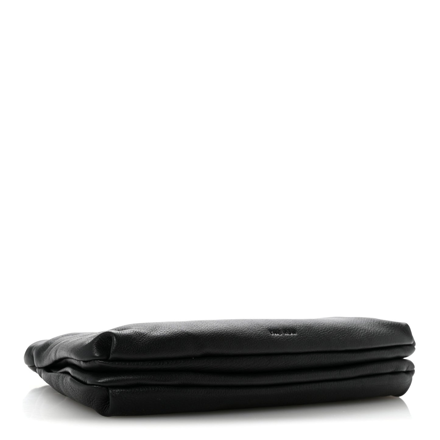Grained Calfskin Bourse Clutch  Black