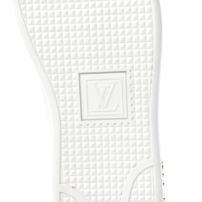 Louis Vuitton Calfskin Floral Frontrow Sneakers 40 White 8 of 10