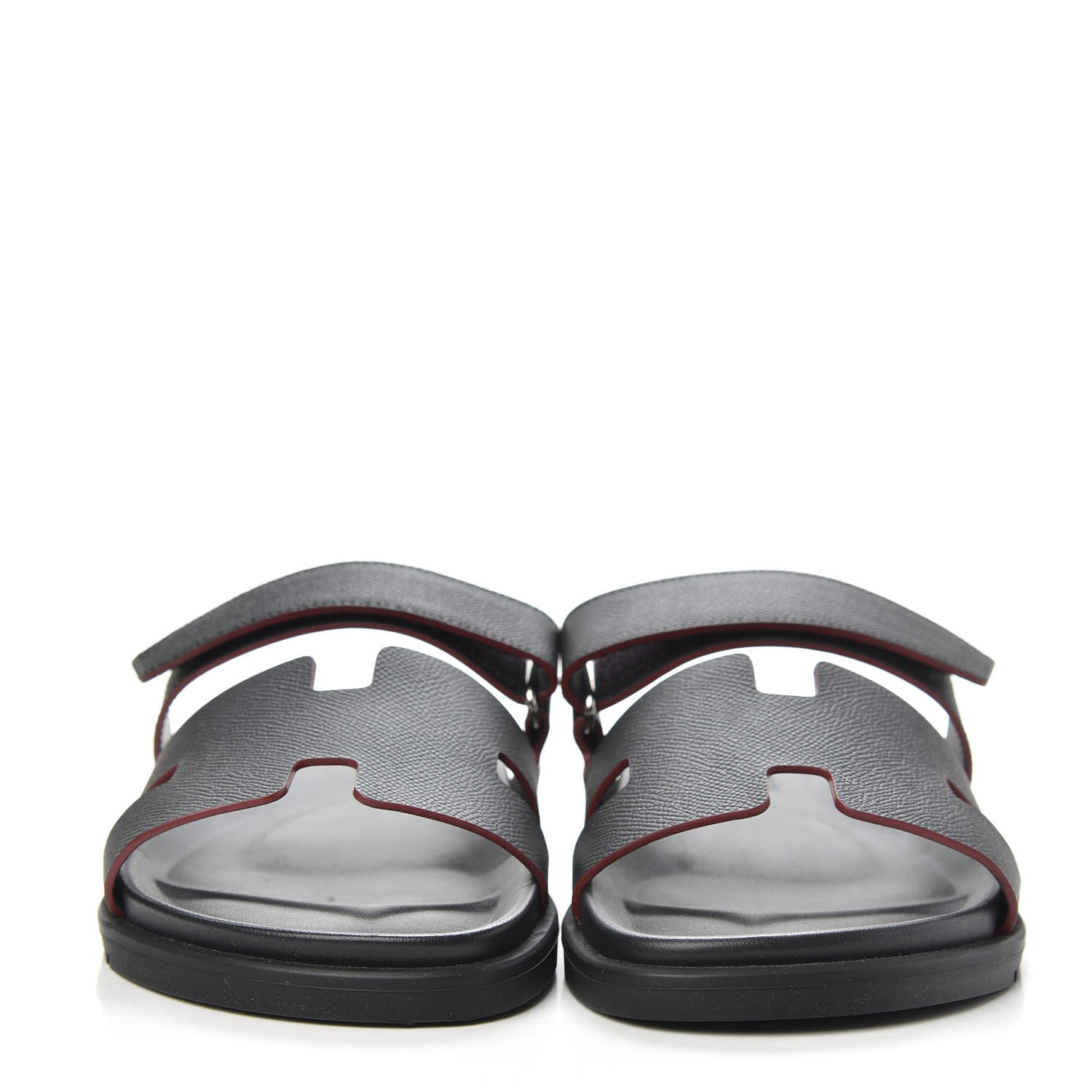 Hermes Epsom Mens Chypre Sandals 43.5 Black 2 of 9