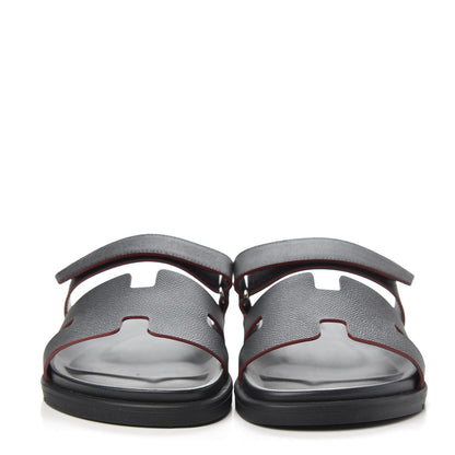 Hermes Epsom Mens Chypre Sandals 43.5 Black 2 of 9