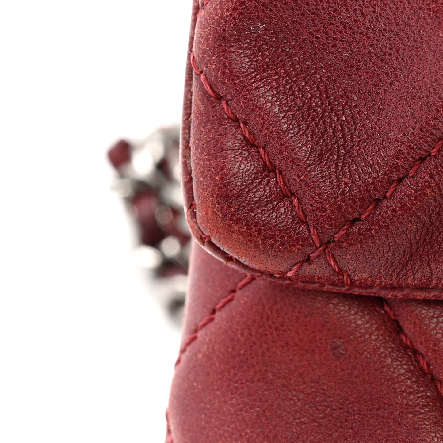 Lambskin Quilted Mini Mineral Nights Flap Crossbody Bag Dark Red