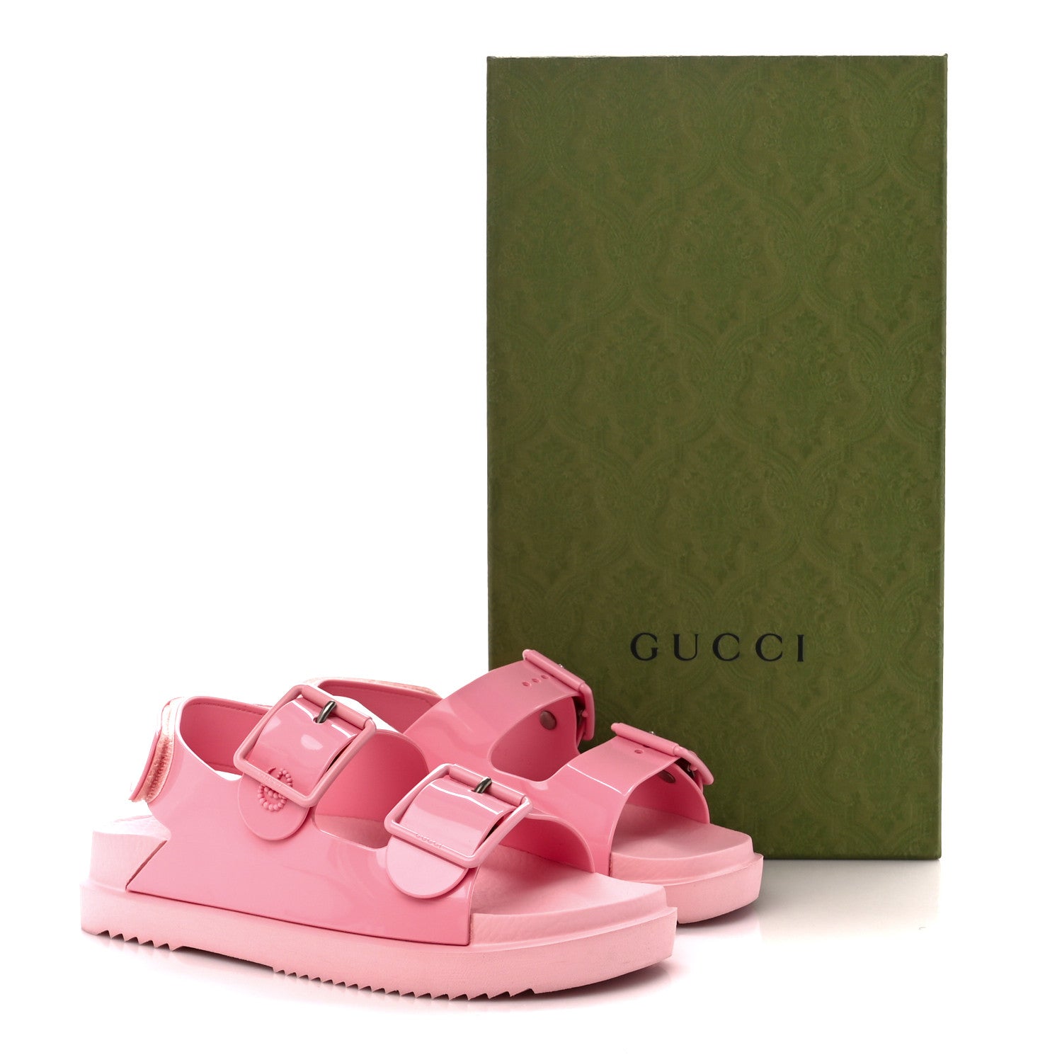 Gucci Rubber Mini Double G Womens Isla Dad Sandals 35 Wild Rose 9 of 9