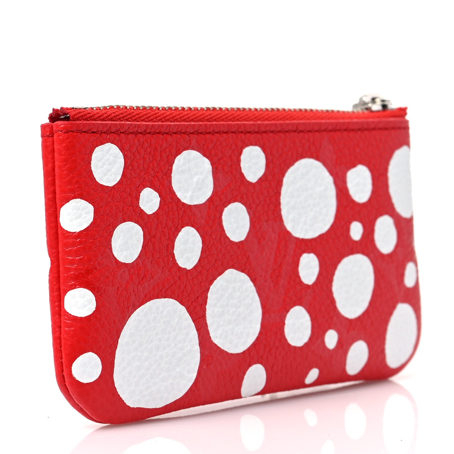 LV X YK Empreinte Infinity Dots Key Pouch Red White