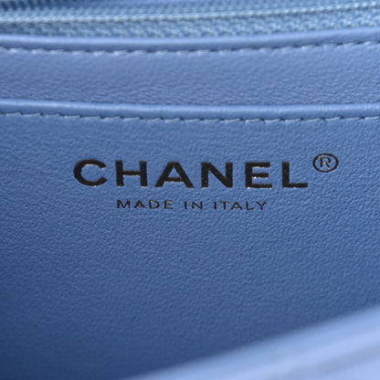 Chanel Lambskin Quilted Mini Rectangular Flap Light Blue 6 of 9