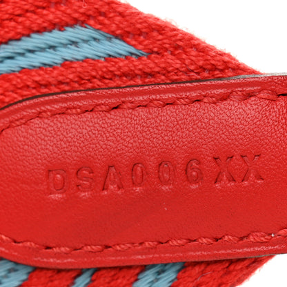 Hermes Toile Swift 50mm Sangle ZigZag Shoulder Strap Rouge De Coeur Bleu Du Nord 5 of 5