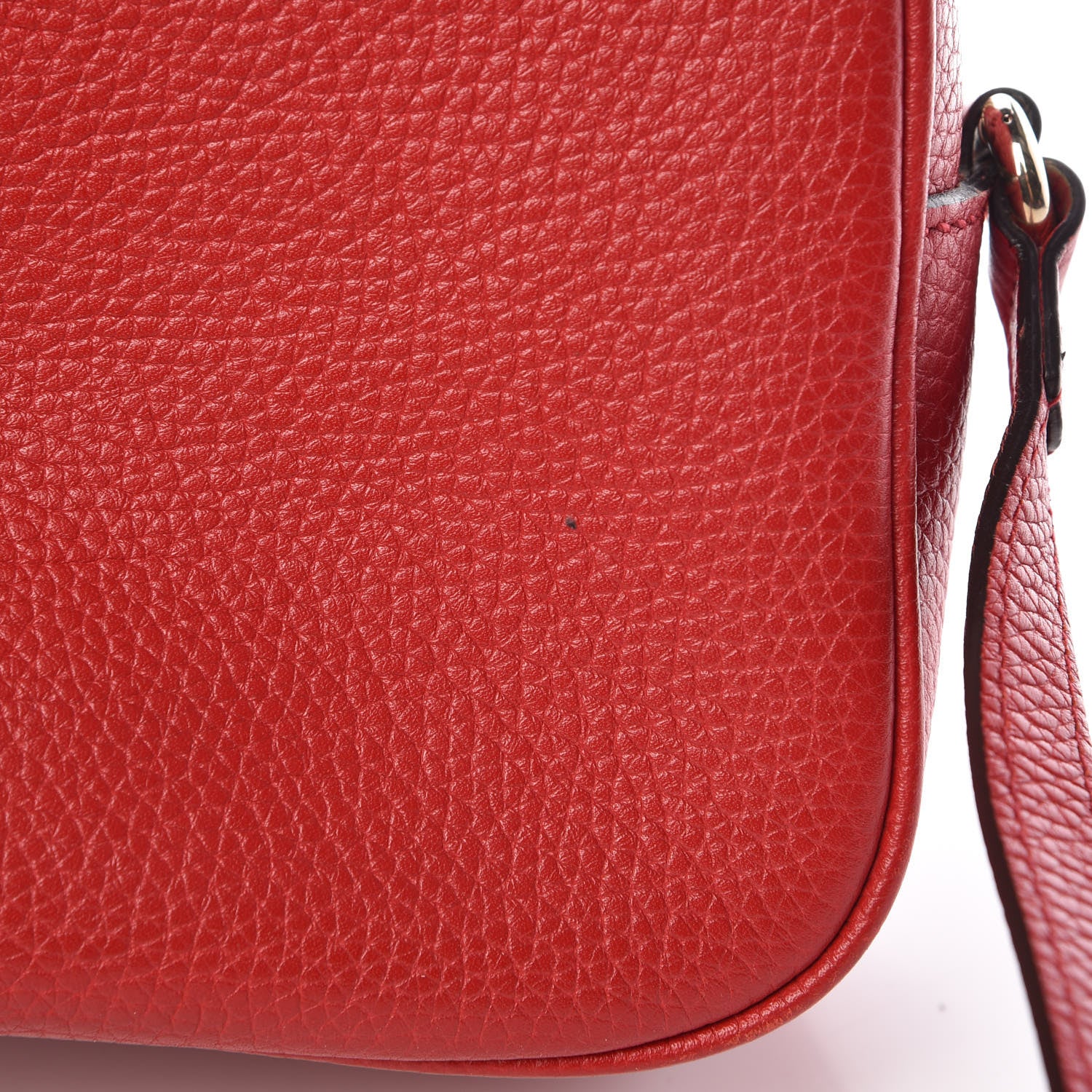 Gucci Pebbled Calfskin Small Soho Disco Bag Tabasco Red 10 of 10