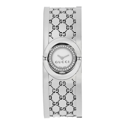 Gucci Stainless Steel Diamond Bezel Mother of Pearl 23mm Twirl Quartz Watch 1 of 5