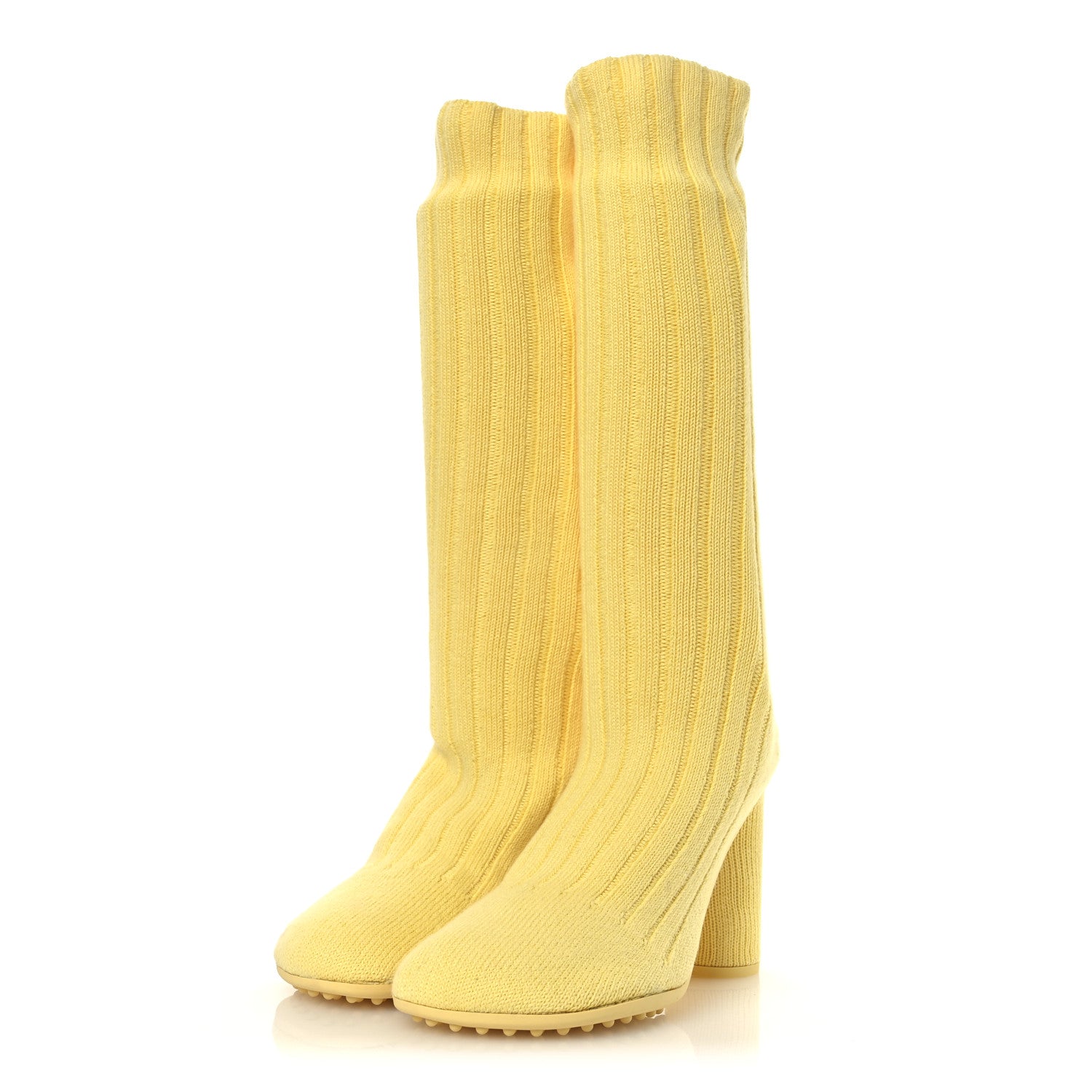 Bottega Veneta Cotton Knit Atomic Boots 40 Lemonade 4 of 11