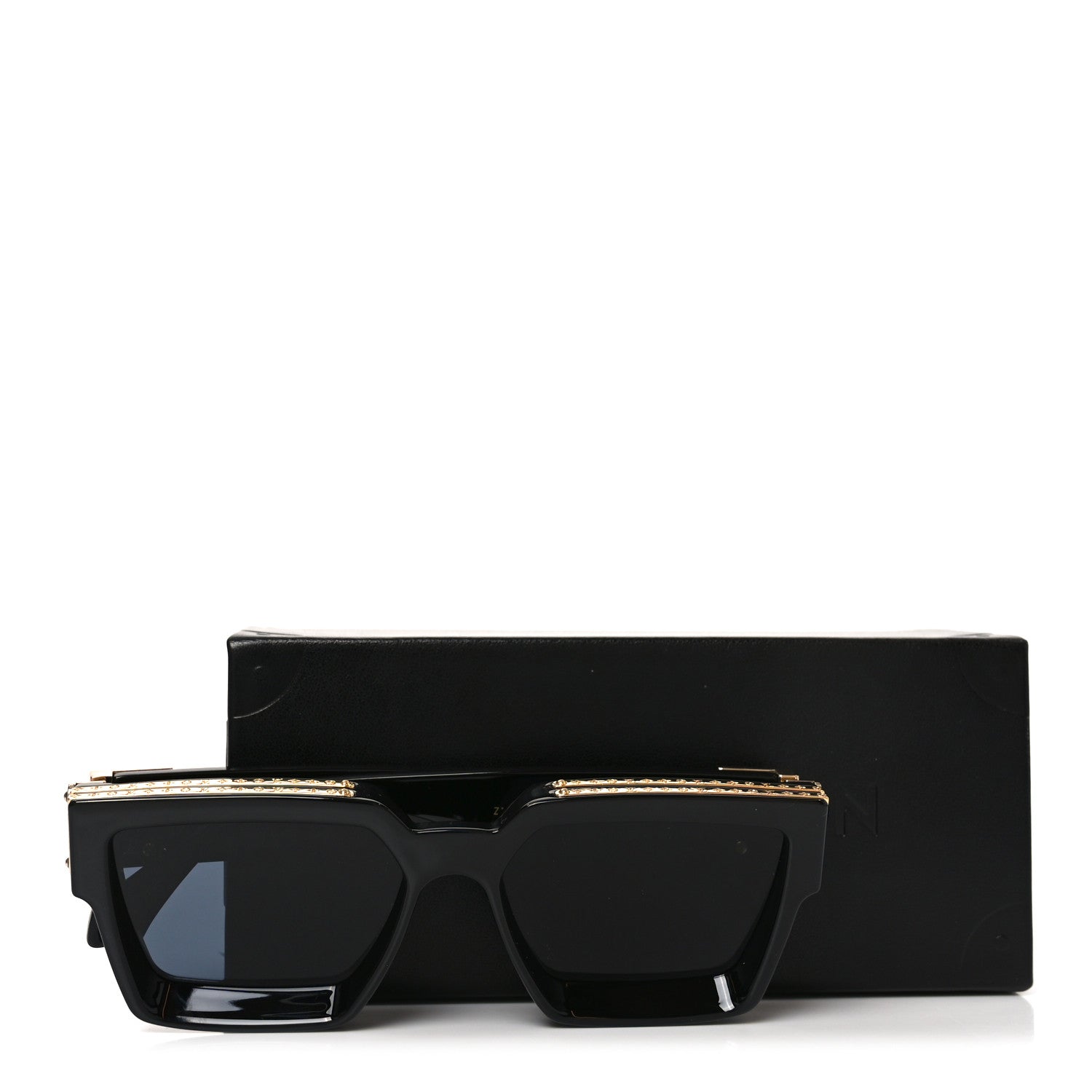 Louis Vuitton Acetate 1.1 Millionaires Sunglasses Z1165W Black 7 of 7