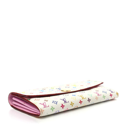 Louis Vuitton Monogram Multicolor Sarah Wallet White Litchi 3 of 4