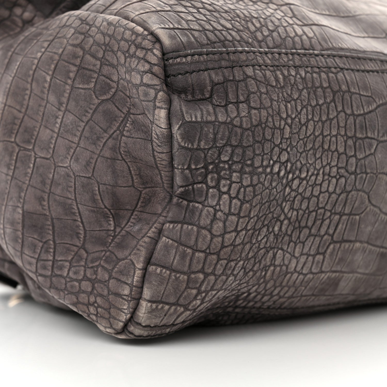 Givenchy Nubuck Crocodile Embossed Medium Pandora Dark Grey 10 of 12