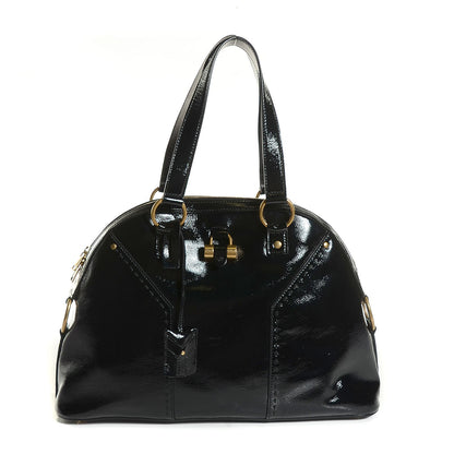 Saint Laurent Patent Calfskin Large Muse Black 1 of 8