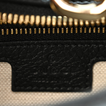 Gucci GG Grainy Calfskin Emblem Small Half Moon Shoulder Bag Black 6 of 10