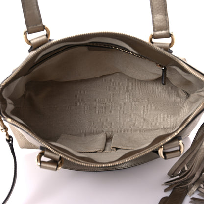 Gucci Metallic Cellarius Calfskin Small Soho Top Handle Satchel Golden Beige 5 of 17