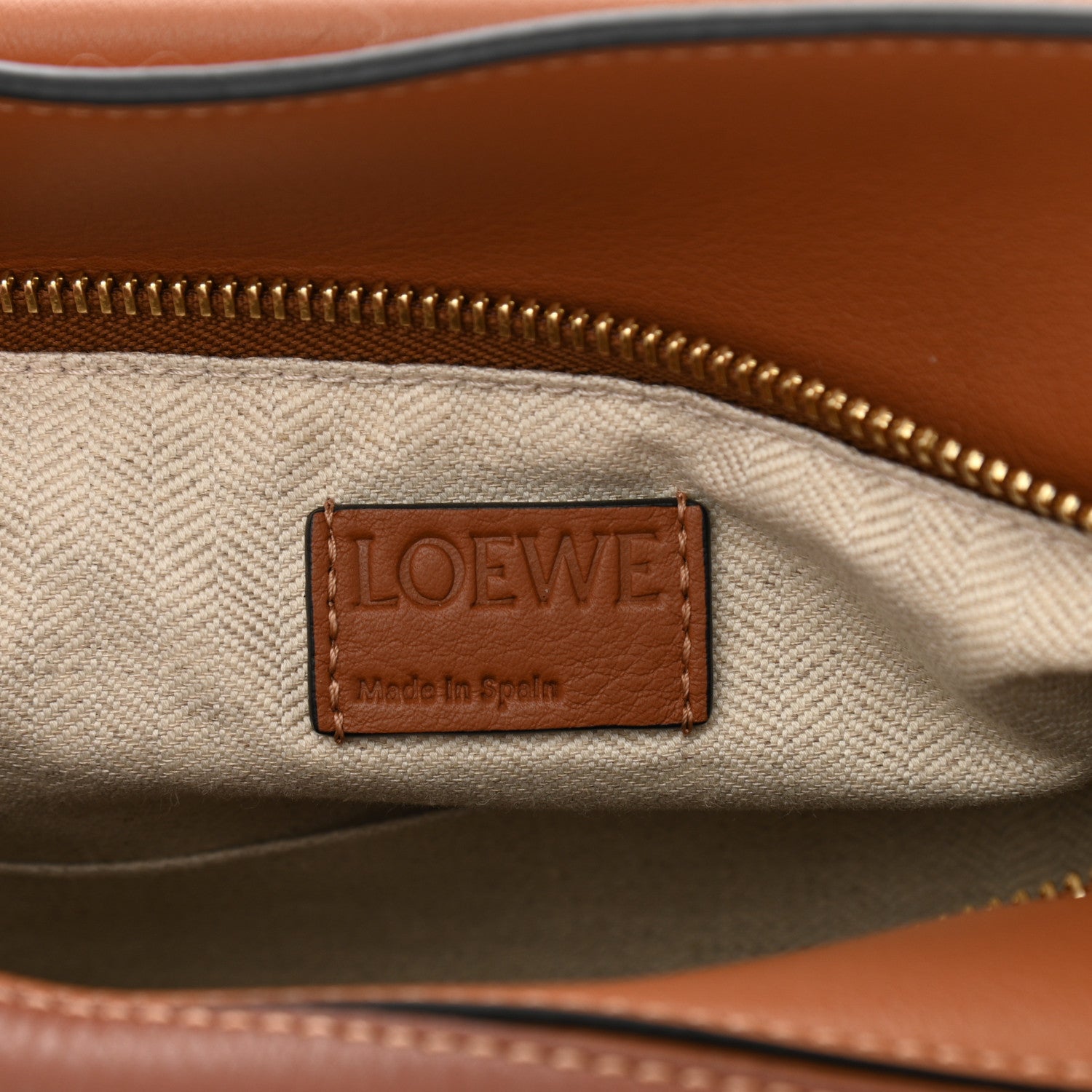 Loewe Calfskin Small Puzzle Bag Tan Medium Pink 6 of 9