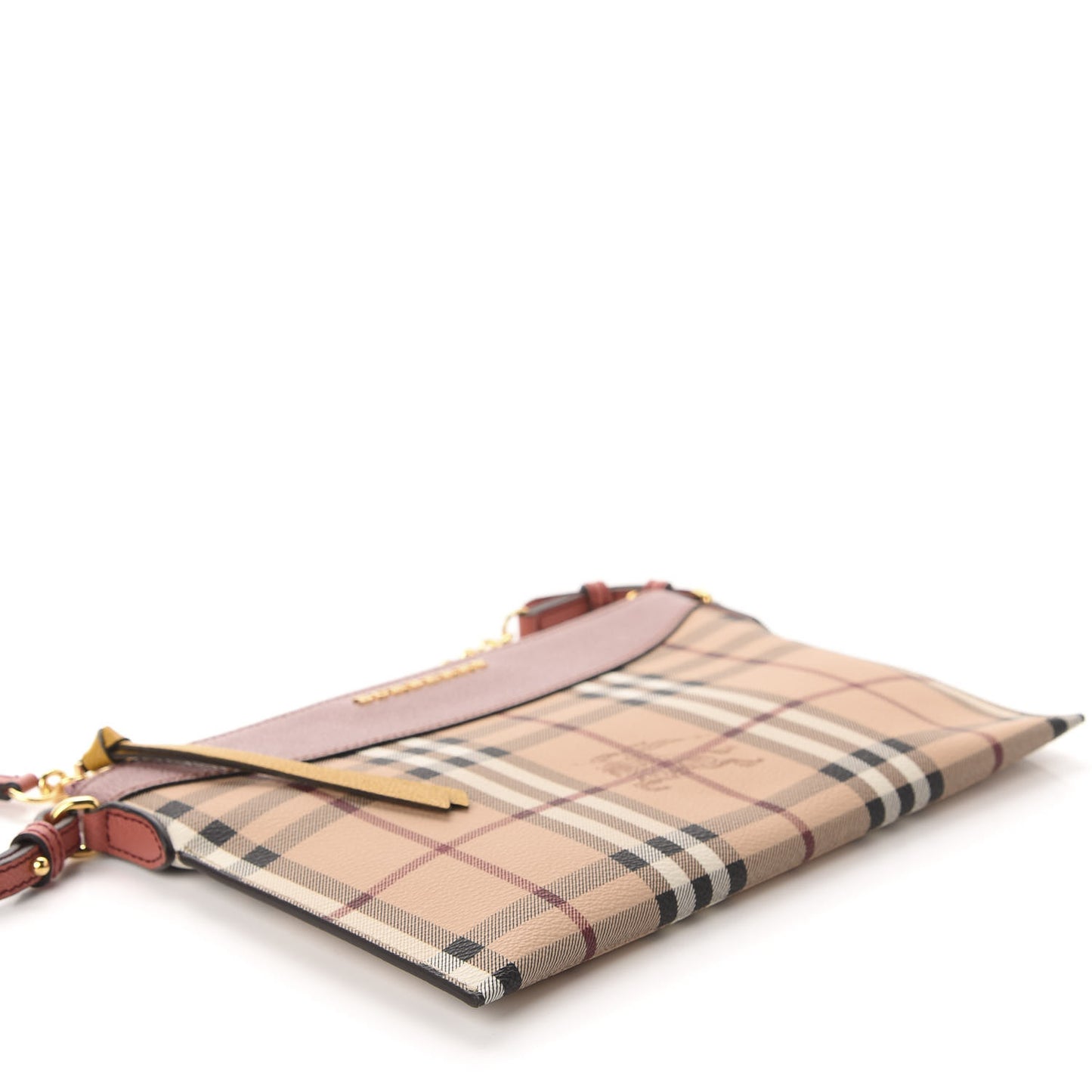 Haymarket Check Peyton Crossbody Clutch Bag Dusty Pink