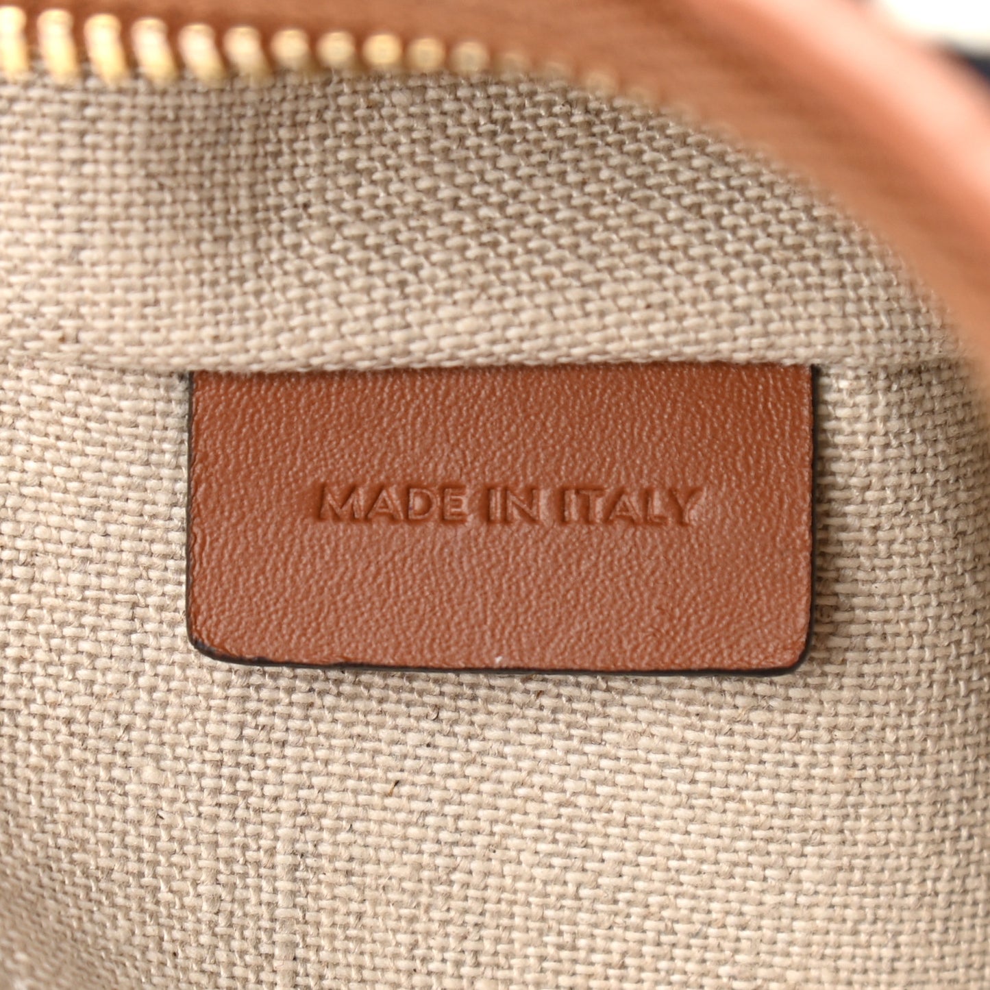 Bouclette Embroidered Ava Triomphe Shoulder Bag Navy Tan