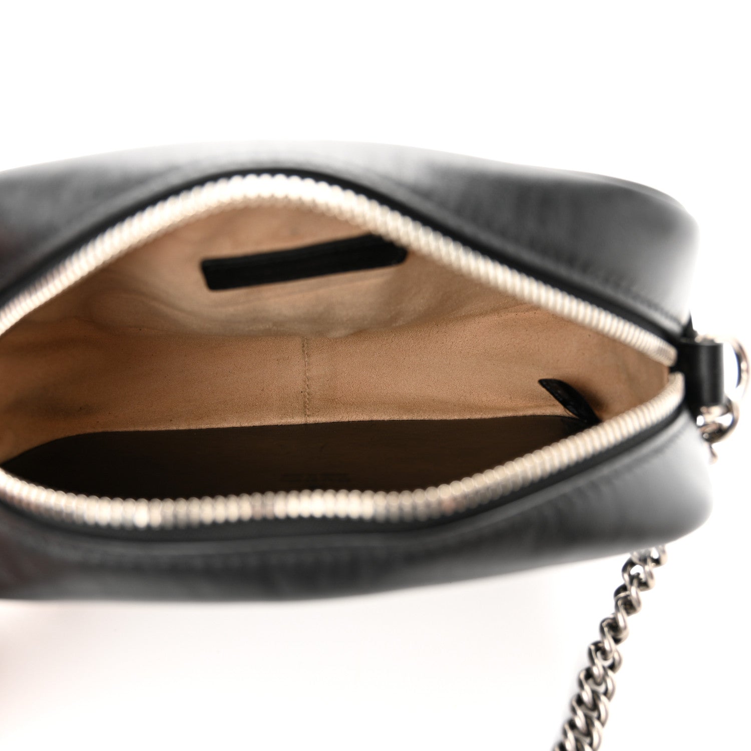 Gucci Calfskin Matelasse Aria Mini GG Marmont Chain Shoulder Bag Black 5 of 10