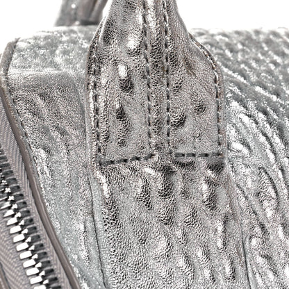 Alexander Wang Metallic Pebbled Lambskin Rockie Rhodium Silver 16 of 17
