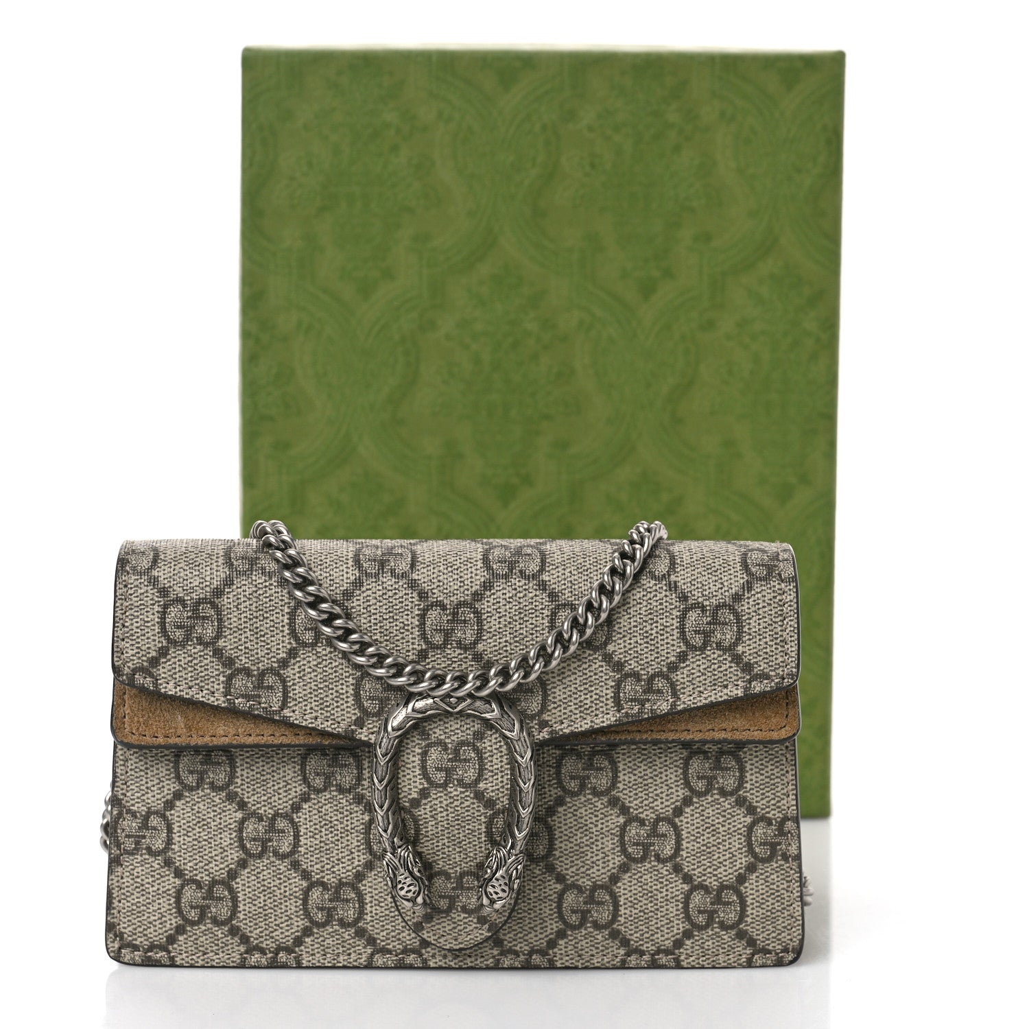 Gucci GG Supreme Monogram Super Mini Dionysus Shoulder Bag Taupe 9 of 9