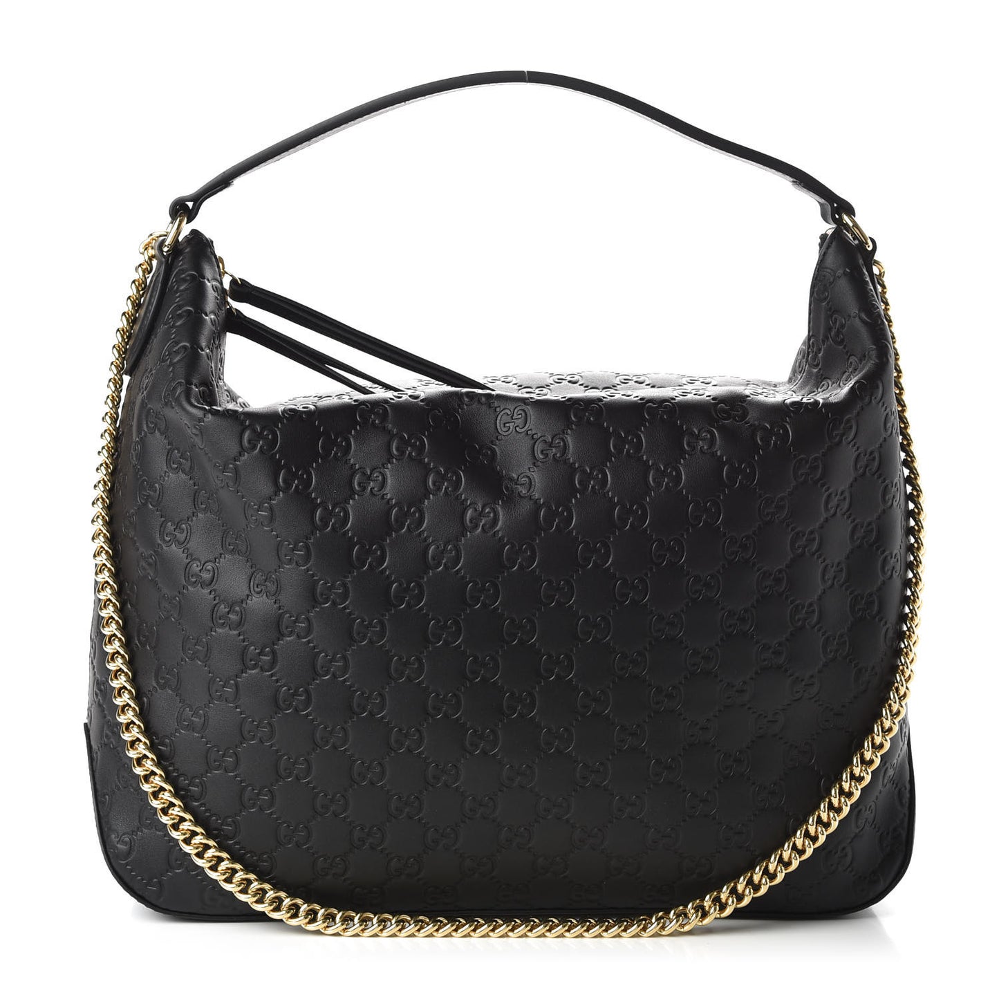 Guccissima Signature Large Linea A Hobo Black