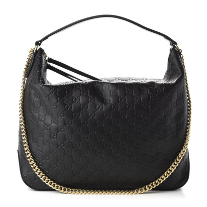 Gucci Guccissima Signature Large Linea A Hobo Black 1 of 10