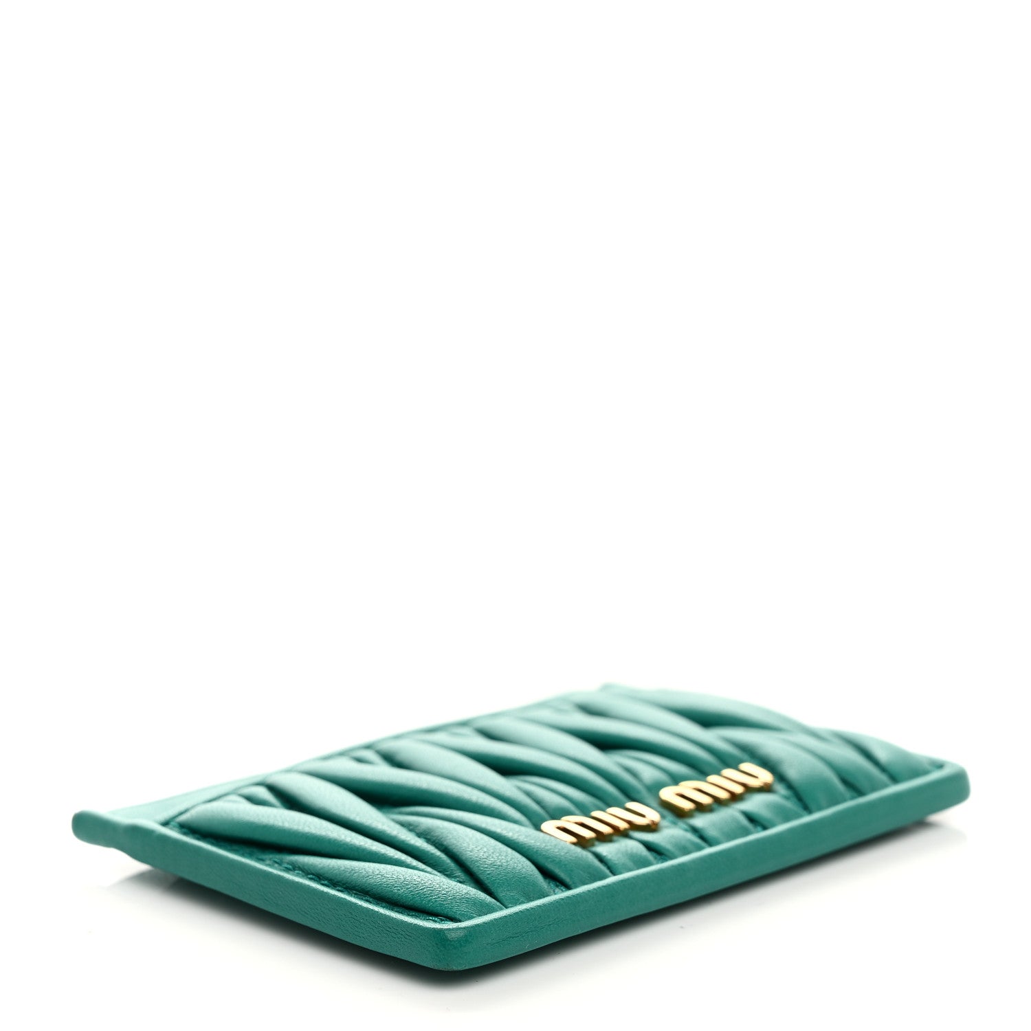 Miu Miu Nappa Matelasse Card Holder Assenzio 4 of 8