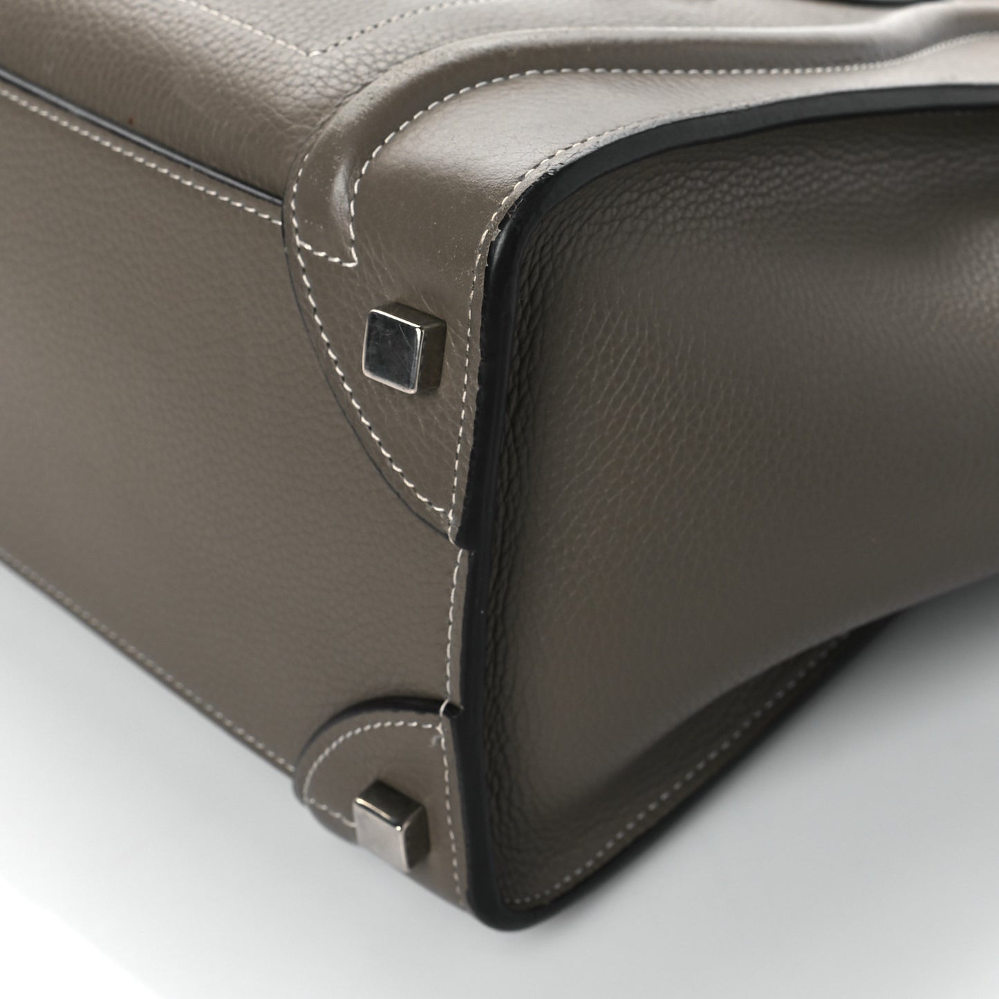 Drummed Calfskin Micro Luggage Souris