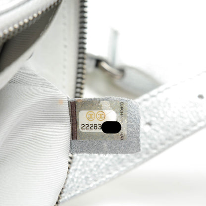 Chanel Metallic Grained Calfskin Quilted Casual Rock Waist Bag Fanny Pack Silver 7 of 7