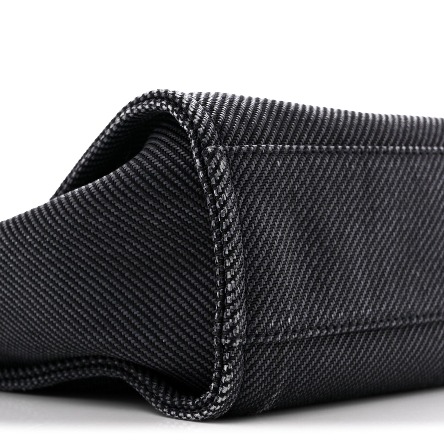 Mixed Fibers Calfskin Small Deauville Tote Black