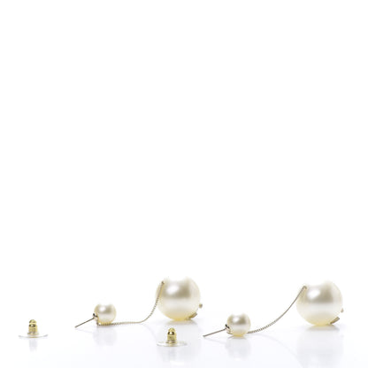 Chanel Pearl CC Chain Drop Earrings Gold 3 of 4