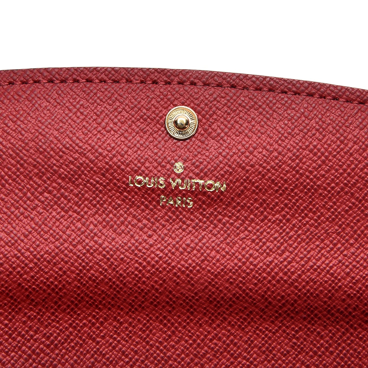 Damier Ebene Emilie Wallet Red