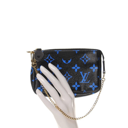Louis Vuitton Colored Monogram Mini Pochette Accessories Blue Black 2 of 8