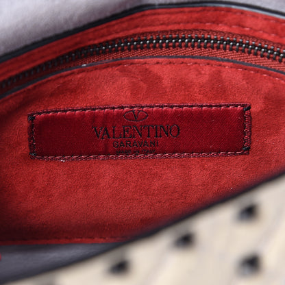 Valentino Garavani Craquele Nappa Medium Rockstud Spike Shoulder Bag Light Ivory 6 of 10