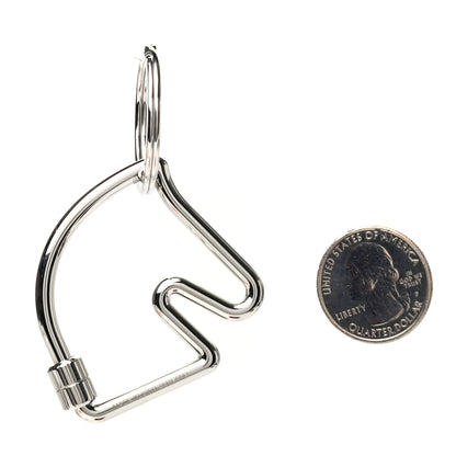 Hermes Palladium Cheval Key Ring 2 of 6