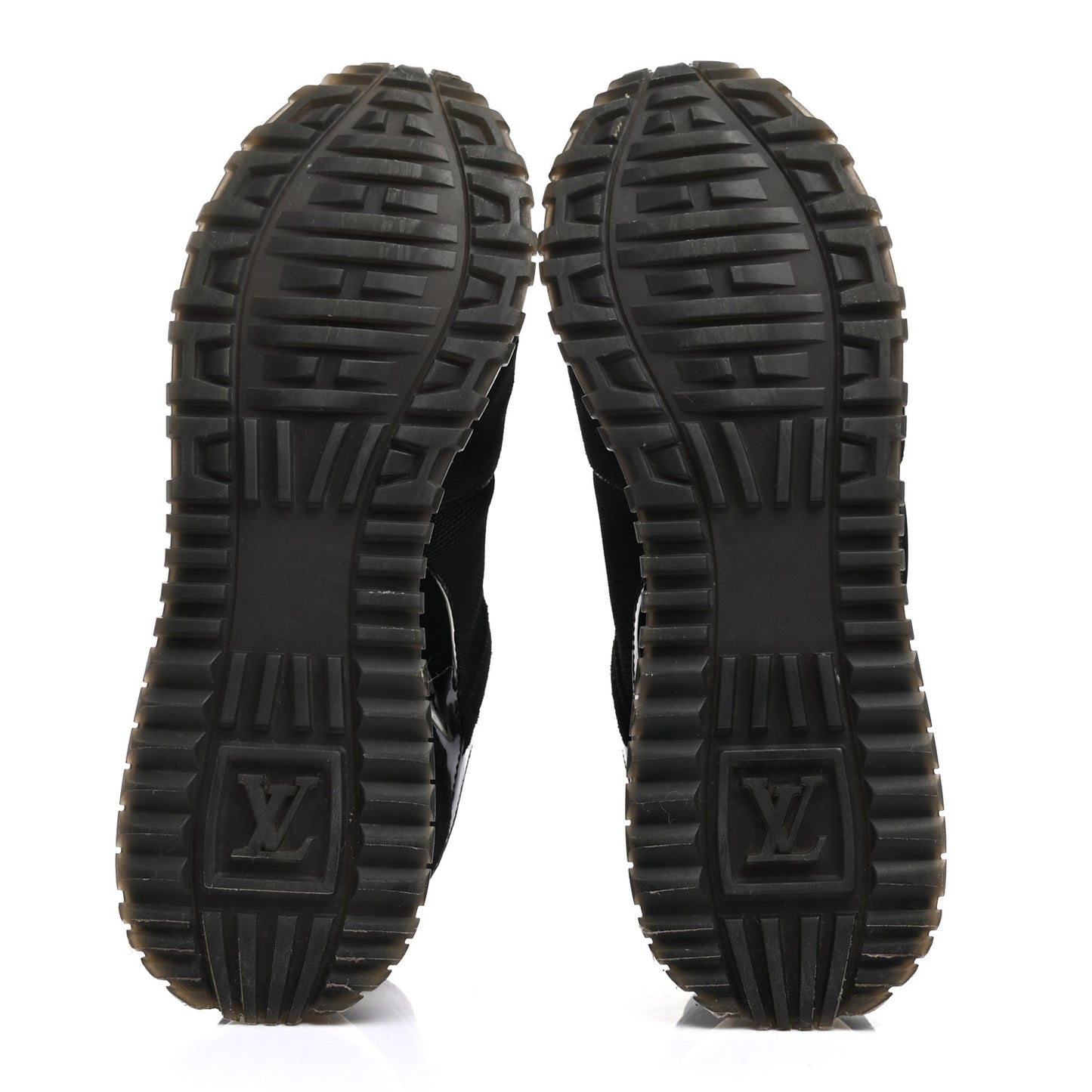 Suede Monogram Run Away Sneakers 37.5 Black