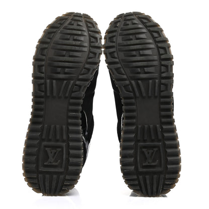 Louis Vuitton Suede Monogram Run Away Sneakers 37.5 Black 5 of 8