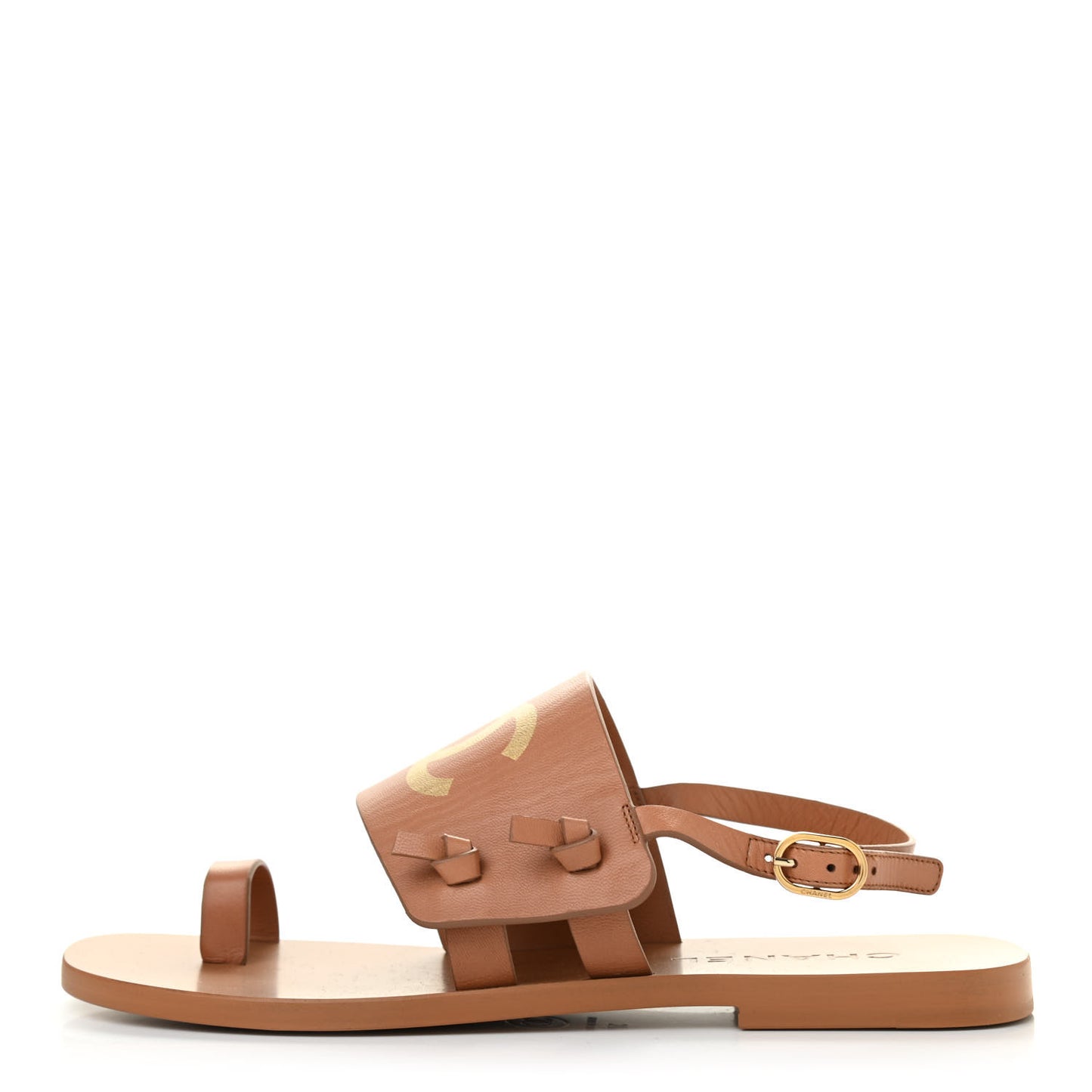 Goatskin CC Sandals 37 Brown