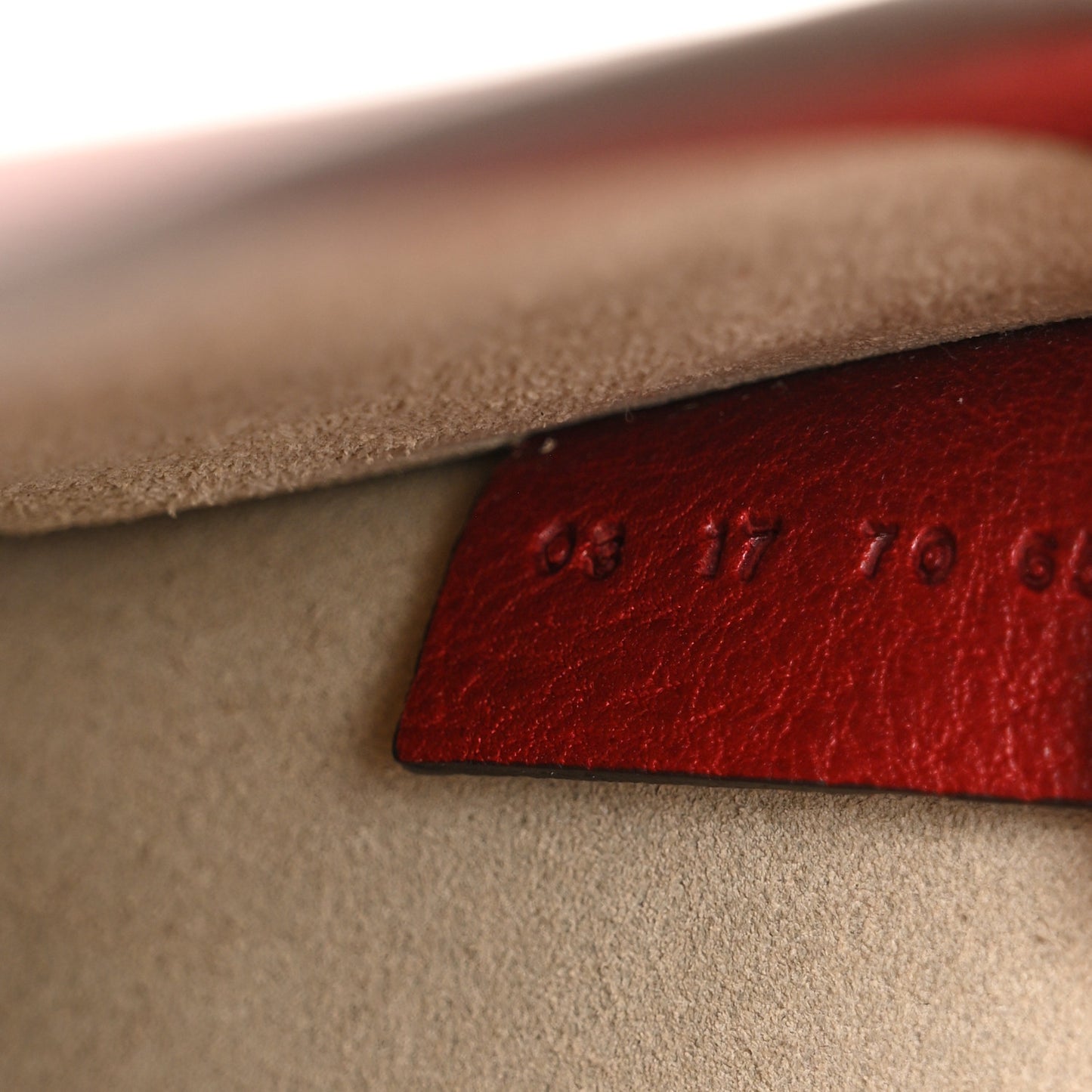 Calfskin Suede Small Nile Bracelet Bag Intense Red