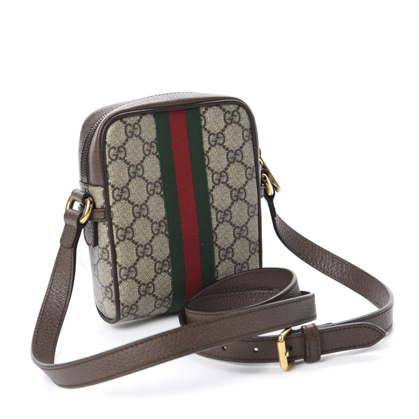 GG Supreme Monogram Web Mini Ophidia Messenger Brown