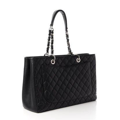 Chanel Caviar Quilted XL Grand Shopping Tote GST Black 3 of 10