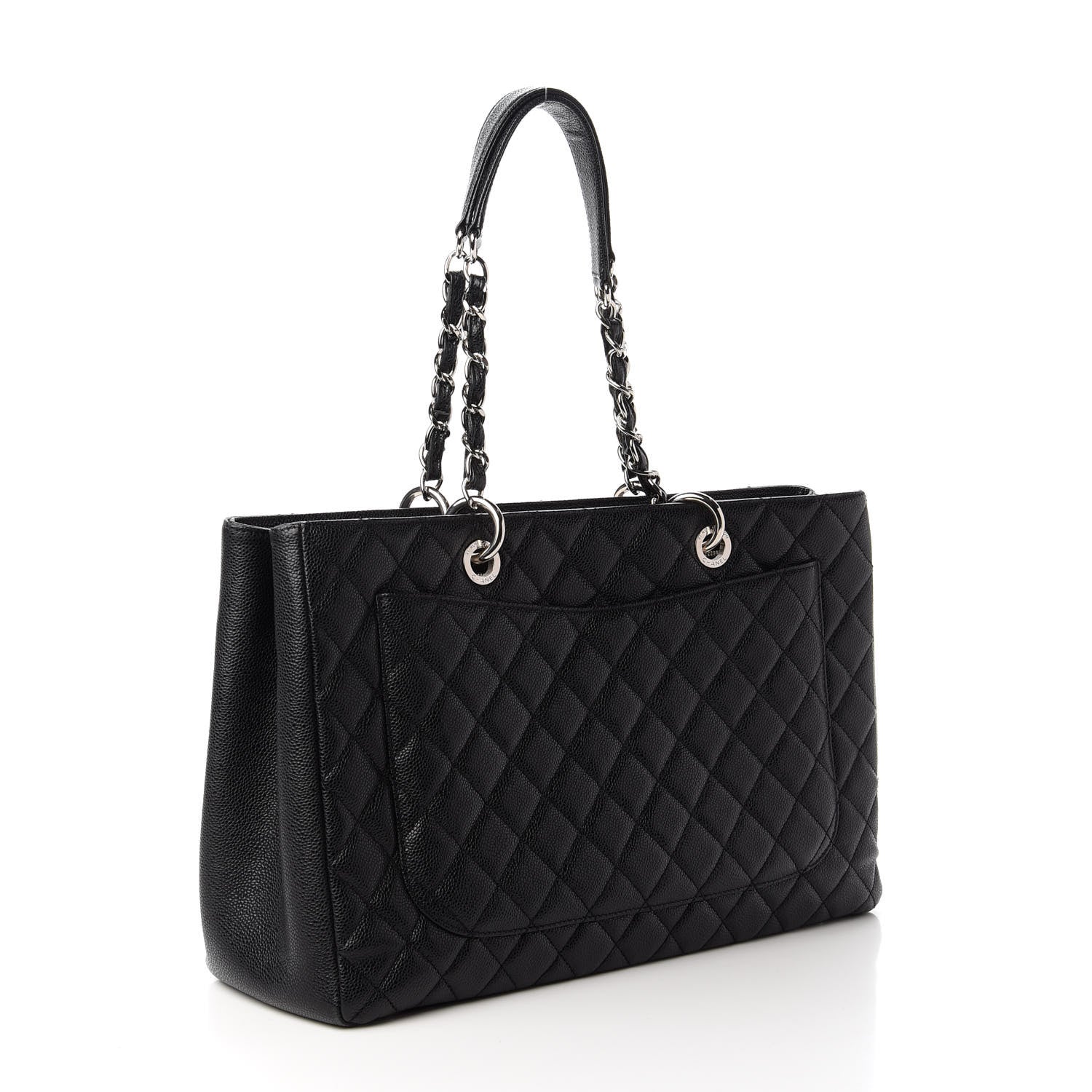 Chanel Caviar Quilted XL Grand Shopping Tote GST Black 3 of 10