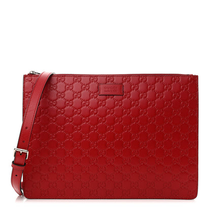 Gucci Guccissima Signature Messenger Bag Hibiscus Red 1 of 12